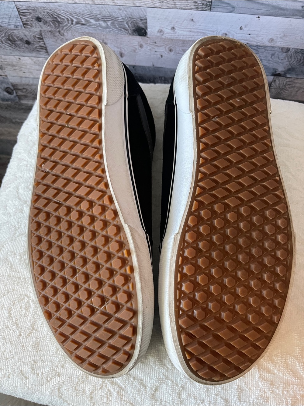 Vans Black Skate Sneakers with Red Plaid Lining - Picture 6 of 9